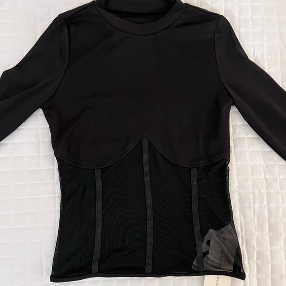 NWT REVOLVE & MINIMALIST lovers COMMENSE black mesh corset TOP S - Picture 14 of 14